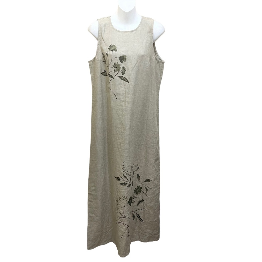 Studio JPS Linen Sleeveless Maxi Dress Size Medium